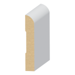 Bullnose MDF Baseboard 9/16" x 3-1/2" x 16 feet