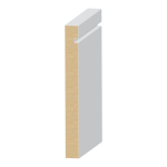 S4S Notched Modern MDF Baseboard 9/16" x 5-1/2"