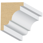 Pediment MDF Crown 1-3/16" x 1-1/2" x 16 feet