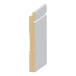 Wainscot w/ 3/8" Rab`t  MDF Baseboard 1/2" x 5" x 16 feet