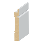 Wainscot w/ 3/8" Rab`t   MDF Baseboard 1/2" x 3-1/4" x 16 feet