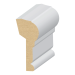Panel Cap w/ 3/8" Rab`t MDF Wainscot 1" x 2-1/2" x 16 feet