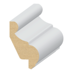 Panel Cap w/ 3/4" Rab`t MDF Wainscot 1-3/16" x 2" x 16 feet