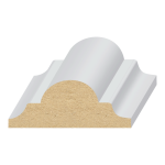 Flat Astragal MDF Panel Mold 11/16" x 1-3/4" x 16 feet
