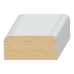 2 Eased Edge MDF Wall Cap  11/16" x 1-1/2" x 16 feet