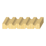 Raw 5-Flute FJ Pine Casing 1/2" x 3-1/2"