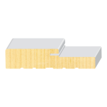 20-min FR FJ Pine Exterior Jamb Weather Strip 5-1/4" x 3"