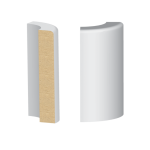 Bullnose Corner Reversible MDF Baseboard 3/8" x 2-1/4"