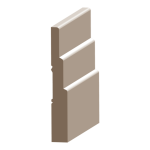 Flex 3 Step Base Baseboard 1/2" x 4-1/8" to match MDF