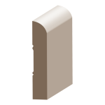 Flex Bullnose Baseboard 9/16" x 3-1/2" to match MDF