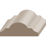 Flex Astragal Panel Mold 11/16" x 1-5/8" to match MDF