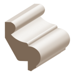 Flex Panel Cap w/ 3/4" Rab`t Wainscot 1-3/16" x 2" to match MDF