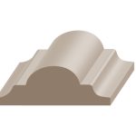 Flex Astragal Panel Mold 11/16" x 1-3/4" to match MDF