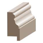 Flex Panel Cap w/ 1/2" Rab`t Wainscot 3/4" x 2" to match MDF