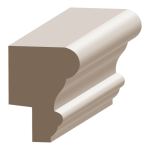 Flex Panel Cap w/ 5/16" Rab`t  Wainscot 1-1/8" x 1-3/4" to match MDF