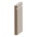 Flex S4S Notched Modern Baseboard 9/16" x 5-1/2" to match MDF
