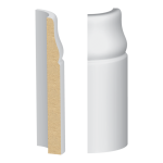 Bullnose Corner #711 MDF Baseboard 7/16" x 4-3/16"
