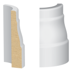 Bullnose Corner #356 MDF Baseboard 1/2" x 2-1/2"
