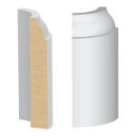 Bullnose Corner Coronado MDF Baseboard 9/16" x 3-1/4"