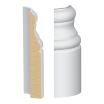 Bullnose Corner Del Mar Base MDF Baseboard 9/16" x 4-1/2"
