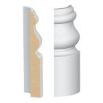 Bullnose Corner Imperial MDF Baseboard 9/16" x 4-1/2"