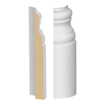 Bullnose Corner Del Mar Base MDF Baseboard 9/16" x 5-1/2"