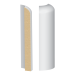 Bullnose Corner MDF Bullnose Base 9/16" x 5-1/2"