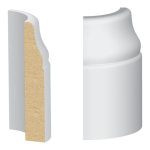Bullnose Corner MDF 711 Base 3/8 x 2-1/2"