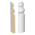Bullnose Corner Imperial MDF Baseboard 9/16" x 6"
