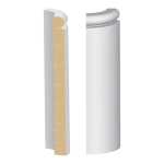 Bullnose Corner MDF Contemporary Base 1/2 x 5-1/4"