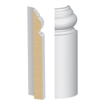 Bullnose Corner MDF Georgian Base 9/16 x 5-1/2"
