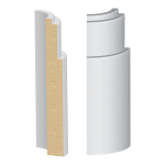 Bullnose Corner MDF Meridian Base 9/16 x 4-1/2"