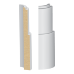 Bullnose Corner MDF Meridian Base 9/16 x 5-1/2"