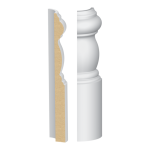 Bullnose Corner MDF Malibu Base 9/16 x 7-1/4"