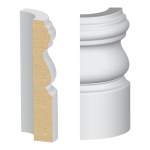 Bullnose Corner MDF Monterey Base 9/16 x 3-1/4"