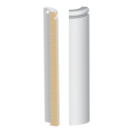 Bullnose Corner MDF Contemporary Base 1/2 x 7-1/4"