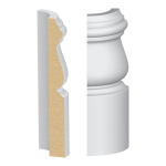 Bullnose Corner MDF Monterey Base 9/16 x 4-1/2"