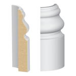 Bullnose Corner MDF Santa Fe Base 9/16 x 3-1/2"