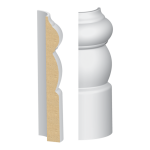 Bullnose Corner Mission MDF Baseboard 9/16" x 5"