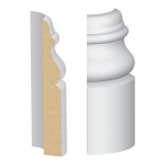 Bullnose Corner Victorian MDF Baseboard 9/16" x 3-7/8"