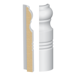 Bullnose Corner Savannah MDF Baseboard 9/16" x 6-1/2"