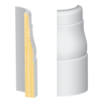 Bullnose Corner FJ Pine Colonial 356 Base 7/16" x 3-1/4"