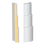 Bullnose Corner FJ Pine 3 Step Base 1/2" x 5-1/4"