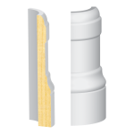 Bullnose Corner FJ Pine Solano Base  9/16" x 4-1/4"