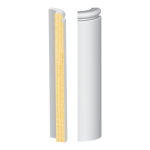 Bullnose Corner FJ Pine Contemporary Base  9/16" x 7-1/4"
